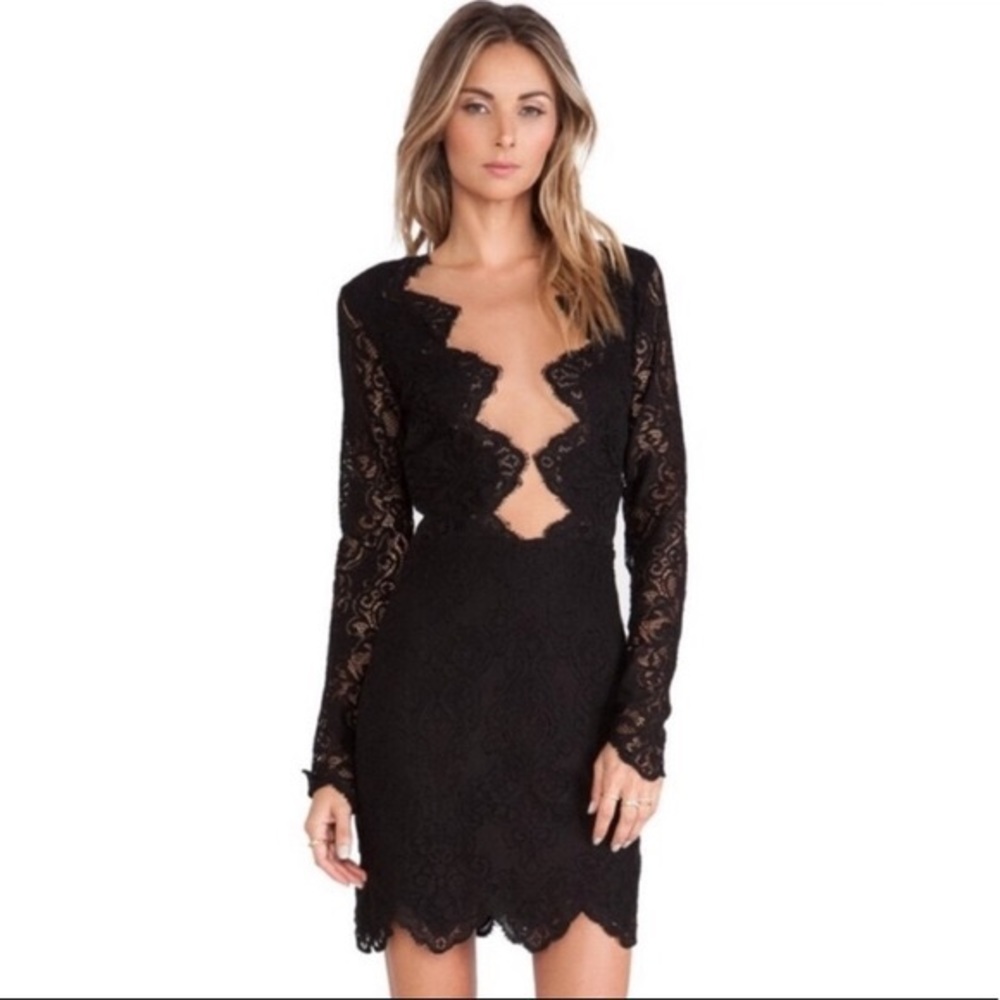 NWOT For Love & Lemons Black Dress